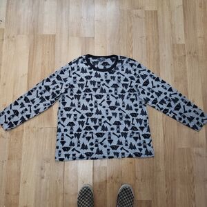 Unisex Forest Gray Patterned Sweater